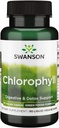 Swanson Chlorophyll - Green Foods Formula Support The Body 's Natural Cleansing & Deodorizing Process - fremmer Gut Health Support - (90 flydende Veggie kapsler, 50 mg hver)