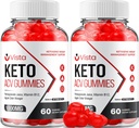 (2 Pack) Vista Keto ACV Gummies - Advanced Formel Vista Keto Plus ACV Gummies Apple Cider Vinagar Vista ACV Kosttilskud Mænd Kvinder (120 Gummies)