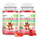Kids Magnesium Glycinate Gummies, Magnesium tillæg med L- Theanin, vitamin B6, D3 for børn og voksne, rolig Magnesium til søvn afspænding, hjerne, ben, sukker fri jordbær 120ct