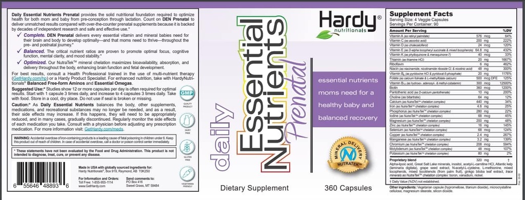 Daglige essentielle næringsstoffer prenatal: Den mest komplette prenatal supplement til gravide og ammende mødre - Broad Spectrum Mikronutrients