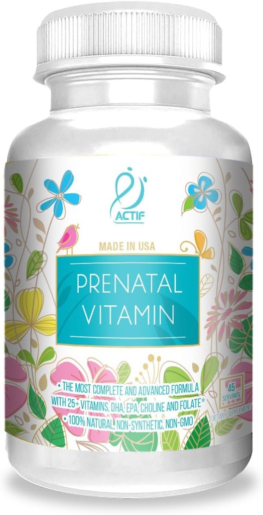 Aktivitet Organisk Prenatal Vitamin med 20 + Vitamin, Omega-3, DHA, Organiske Urter, Non- GMO, Made in USA, 90 Greve