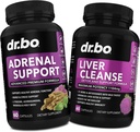 Adrenal Support Cortisol & Lever Cleanse Detox Supplement - Adrenal Træthed Kosttilskud til Cortisol Sundhed - Lever Gallblære Care Formula Capsules & Natural Milk Thistle Dandeelion Kosttilskud