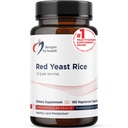 Designs for Health Red Yeast Rice Kapsler - 1200mg (1.2g) Supplement til støtte Kardiovaskulær Sundhed - Non- GMO, Lavet med US- Grown Organic Red Yeast Rice (180 Kapsler)