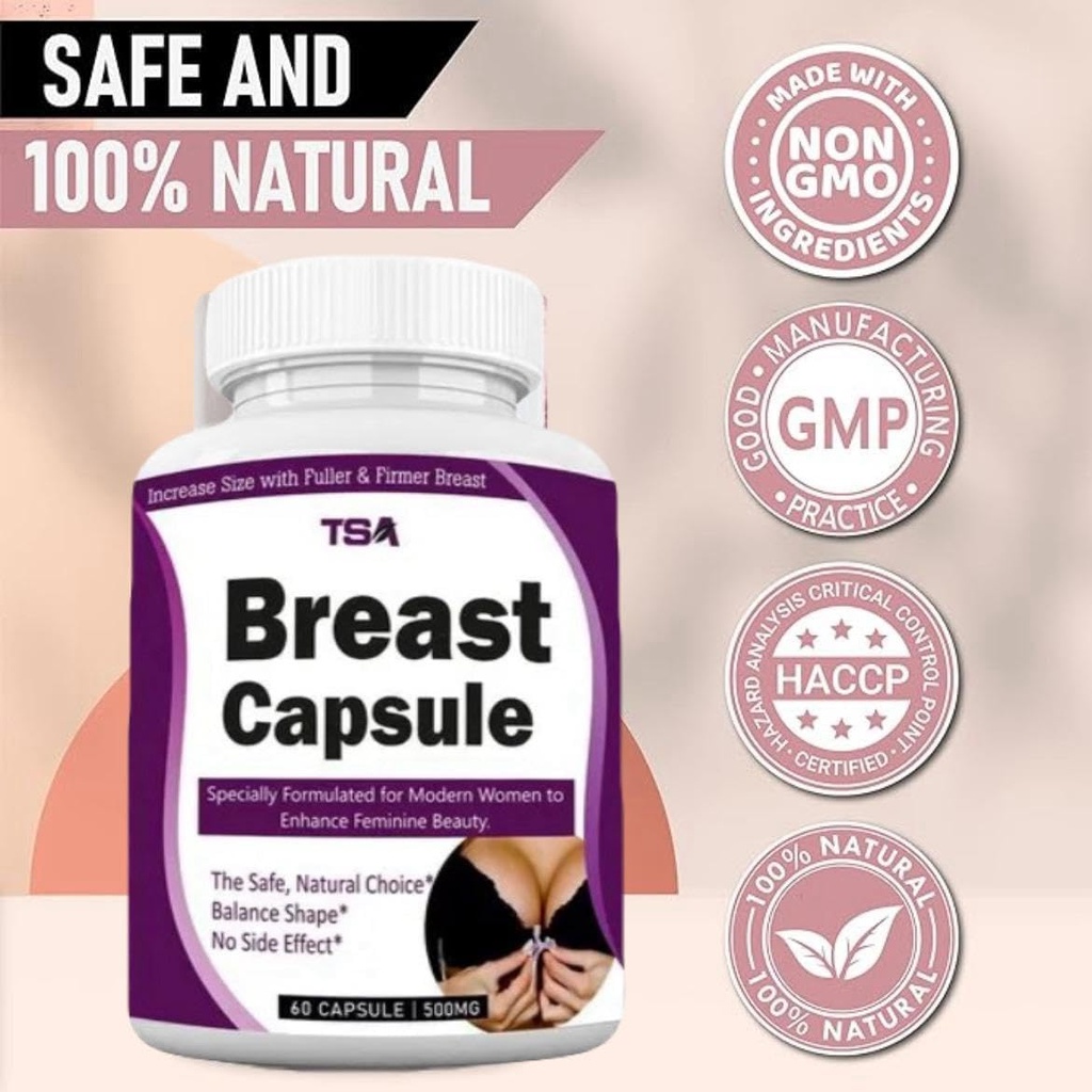 Generic Breast Enlargement Supplement - Estrogen Enhancer - Increases Natural Curves - 60 Counts