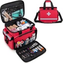 CURMIO Førstehjælp Kits Bag Tom, Nødforsyning Bag Medicinsk Bag til Home Health Care og Trauma Kits, Rød (Tomme Bag Kun)