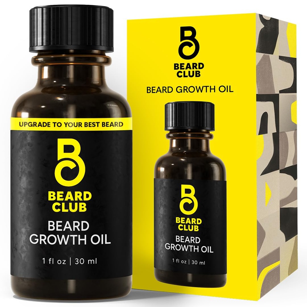 Beard Club - Beard Growth Serum med Natural Castor, Coconut og Avocado til at vokse en Thicker, Fuller Beard, Udfyld plastre og stimulere sundere facial hårvækst