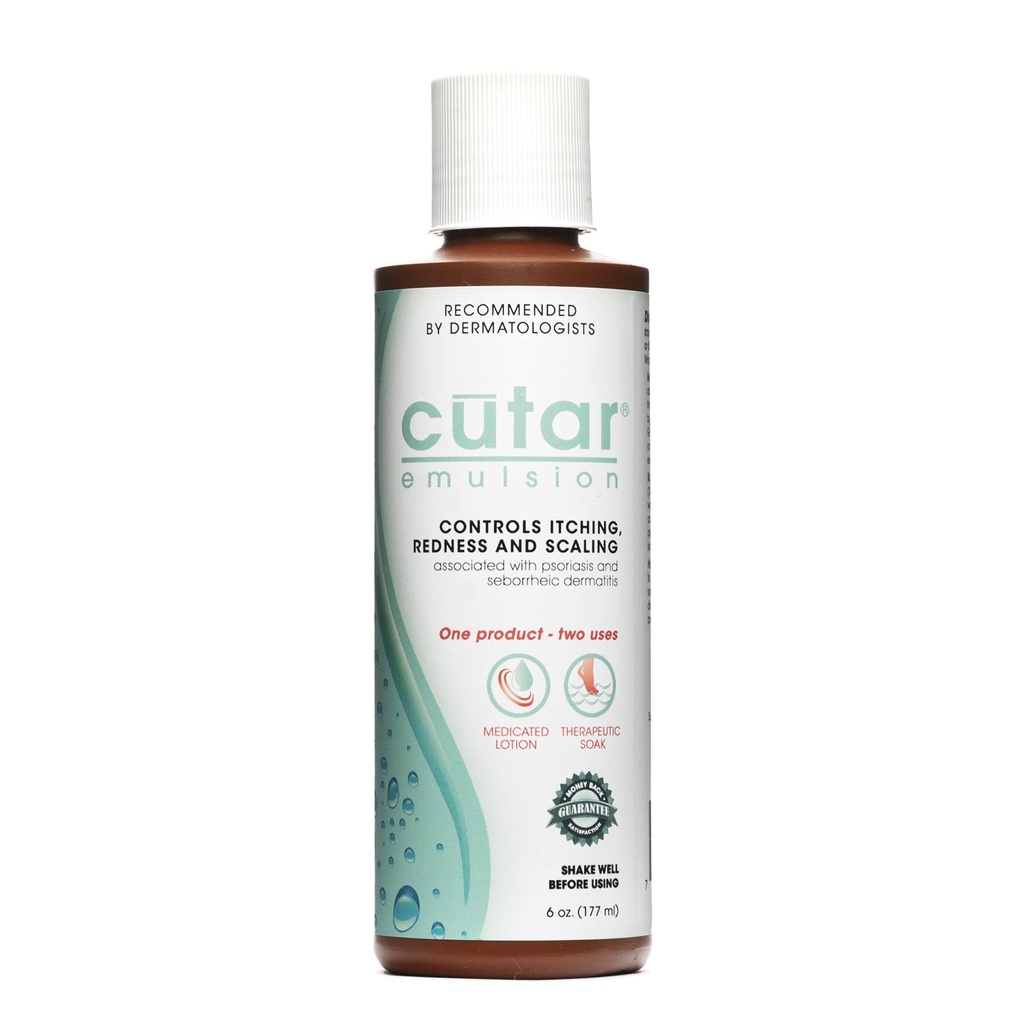 Cutar Emulsion Cream - Coal Tar Lotion til Relief fra Eksem, Psoriasis, og Dermatitis - Hjælper Soothe Itchy Flaky Skin, Rødme, Tørhed, og Betændelse