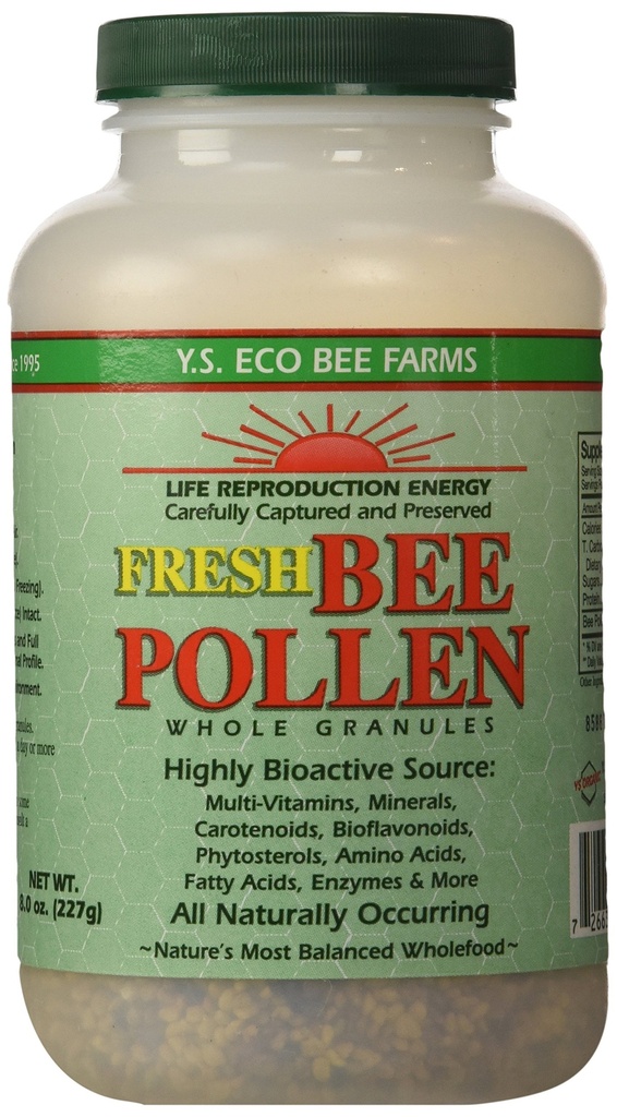 Y.S. Organics Friske Bee Pollen Hele Granules, 8 Ounce