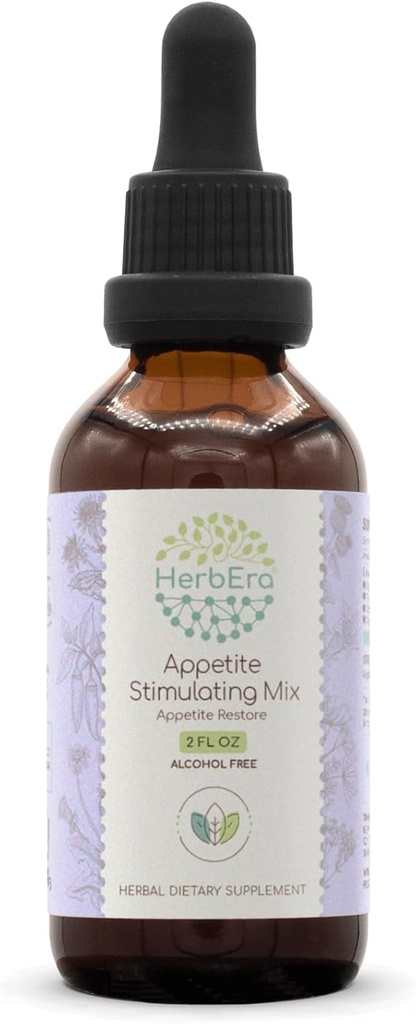 Appetite Stimulerende Mix B60 Alkohol- fri ekstrakt Tinktur, Koncentreret Flydende Drops Naturlig Burdock Root, Centaury, Fennel Seed, Cayenne Pepper, Mælkebøtte, Velsignet Thistle, Appetite Restore 2 Fl Oz