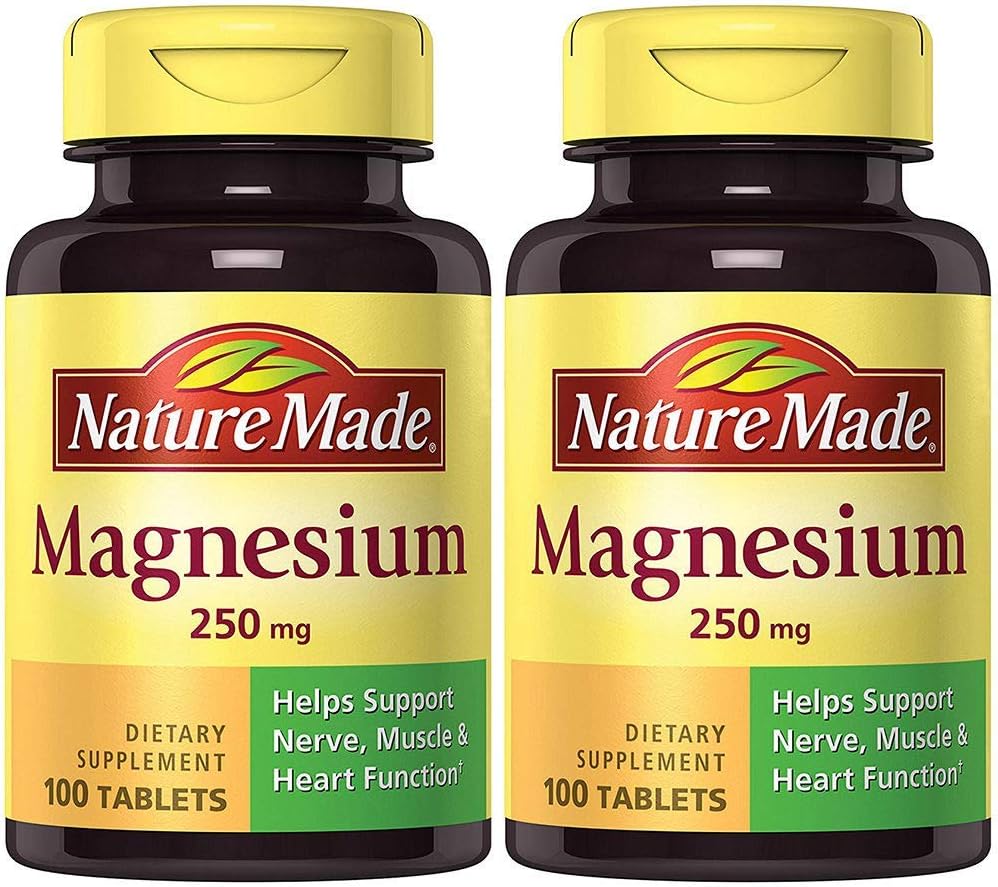 Nature Made Magnesium (Oxide) 250 mg, 100 tabletter (2 flasker)