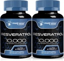 WELLENess LABSRX Resveratrol 1000mg kapsler - 240 Tæl - Japansk Knotweed Extract Resveratrol - pakke af 2