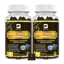 Black Seed Oil & Sea Moss Gummies, 2Pack Irish Sea Moss Gummies med Black Seed Oil, Ashwagandha Extract, Elderberry, gurkemeje, C-vitamin, D3-vitamin - immunforsvar, joints, fordøjelse, hår & hud