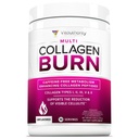 Hydrolyseret Collagen pulver til vægttab - Burn Ultimate Beauty Complex Multi Peptider pulver til kvinder med typer I II III V og X for fedt brænder støtte Unflavored 30 Serveringer