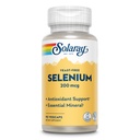 Solaray Yeast Free Selenium 200mcg, Selenium kapsler til sund thyreoideafunktion & immunstøtte, Høj Absorption Supplement, Vegan, 90 Servere, 90 VegCaps
