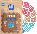 NATPAT Magic Patch Itch Relief Stickers - Insect Bite Patch for Mosquitos, Ticks, Midges, Sandflies, og Bed Bug Bites - Buzzpatch - 32 Greve