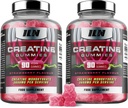 Iron Labs Nutrition Creatinine Monohydrat (180 Gummy Bears) - 3600mg Per Servering - Strawberry Flavor - Høj styrke Creatin for mænd og kvinder (180 Vegansk Gummies)