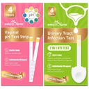 Easy @ Home Vaginal pH Test Strips & UTI Test Kits (8 Tæl): Gær Infektion, BV, UTI Tests for Women, Hurtig Nøjagtighed Resultater, 4 Urinspor Infektion & 4 Feminin pH Health Tests