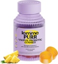 Lemme Purr Vaginal Probiotiske Gummies for Kvinder - Balanceret pH, sund lugt, Gær Balance & Flora Support + C-vitamin for immunsundhed - Tasty Ananas (60 Greve)