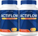 rize laboratorier (2 Pack) Actiflow kapsler, Actiflow Advancedl supplement til at forbedre velvære, Actiflow maksimal styrke Formel, Actiflow Prostata Heath Anmeldelser (120 Kapsler)