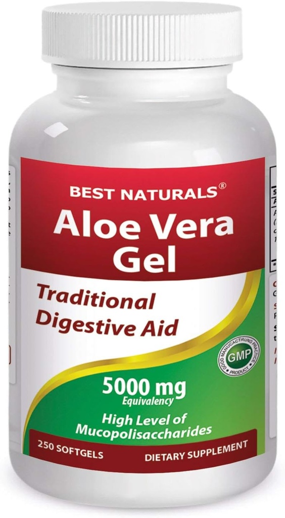Bedste Naturals Aloe Vera Gel 5000 mg 250 Softgels