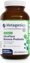 Metagenics UltraFlora Balance Probiotic - Shelf- Stable Daily Gut Health Supplement til fordøjelsesstøtte og immunforsvar * - Non-GMO & Gluten- Free - 120 kapsler