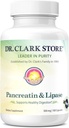 Dr. Clark Pancreatin og Lipase Enzyme Supplement, 500 mg, 100 Gelatine kapsler