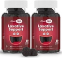 Maxi Health Natural Laxative Gummies for Adults and Kids – Non-GMO and Vegan Senna Stool Softener Gummies – Berry Flavor Chewable Laxatives for Constipation Support (60 Count, Pack of 2)