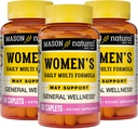 MASON NATURAL Women 's Daily Multi Formel med 21 essentielle vitaminer og næringsstoffer, Understøtter generel Wellness og samlet sundhed, 90 kapsler (pakke med 3)
