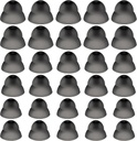 30 stk Dome høreapparat Silicone høreapparat Domer Høreapparat Power Medium Power Small Power Close Ear Tips Høreapparat Direkte Stor strøm til Høreapparat Genopstand Tilbehør (sort)