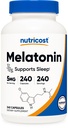 Nutricost Melatonin 5mg, 240 kapsler - 5mg per servering, non- GMO, gluten fri