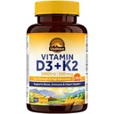 Vitalitown Vitamin D3 K2 tillæg, Vitamin D3 10000 IE Vitamin K2 (MK7) 200 mcg, 90 Softgels, Non- GMO, No Gluten & Soy, for ben, tænder, immunforsvar og hjerte sundhed