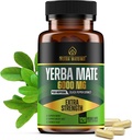 6000mg Extra Strength Yerba Mate High Potency, 60mg Koffein Per Capsule, Extract Pills Kosttilskud til ren naturlig energi, Forbedret fokus, koncentration, Nootropics, Lavet i USA - 120 Caps