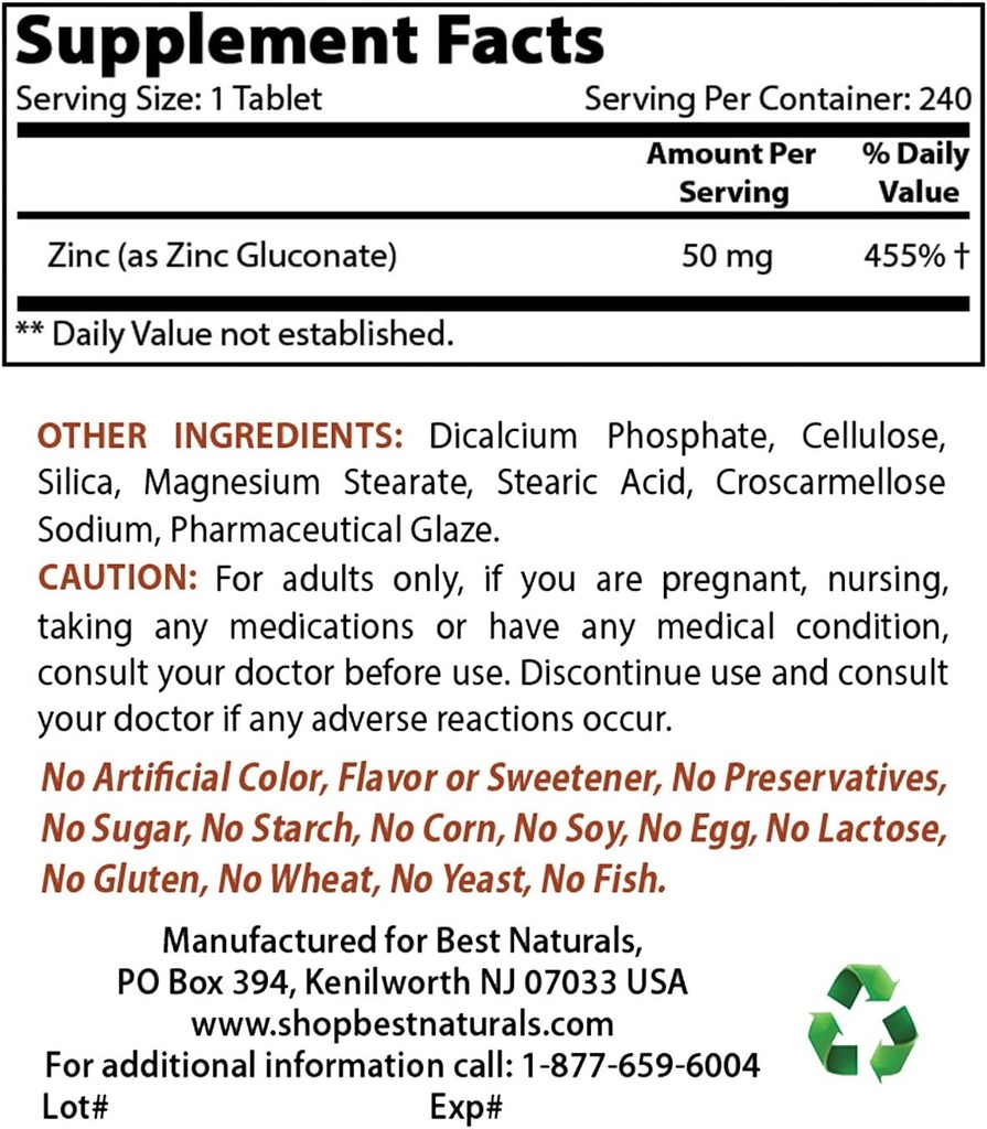 Zinkgluconat 50 mg & Magnesiumoxid 500 mg