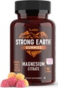 Strong Earth - Magnesium Citrate Gummies for Adults 250mg (90 Count) - Calm Gummies - Vegan Magnesium Gummies - Supplement for Women, Men, Teens
