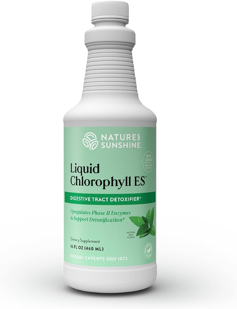 Nature 's Sunshine Liquid Chlorophyll Extra Strength - Immunity Support, Detox & Cleanse, Chlorophyll Liquid Drops med Spearmint Oil, Natural Energy Boost, Intern Deodorant - 16 Fl Oz