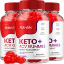 ActivLife Keto ACV Gummies - Active Life Keto Æble Cider Vinegummi Gummies, ActivLife Keto + ACV Weight Management Gummies ActiveLife Advanced 1000mg Formel (3 Pack - 180 Gummies)