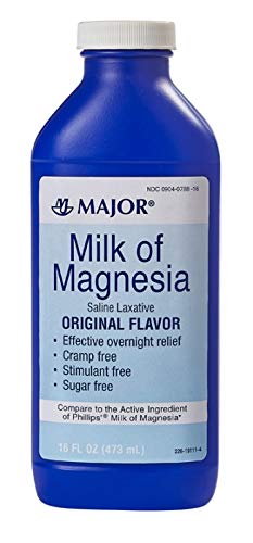 STOR Mælk af Magnesia Saline Laxative - Original Flavor - Effektiv Overnatning Relief - Stimulant- Free, Sugar- Free - 16 Fl Oz