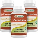 Bedste Naturals L- Carnosine 500 mg 100 Vcaps (100 Tæl (pakke med 3))