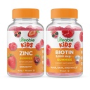 Leveable Zink Kids + Biotin Kids, Gummies Bundle - Great Tasting, Vitamin Supplement, Gluten Free, GMO Free, Chewable Gummy
