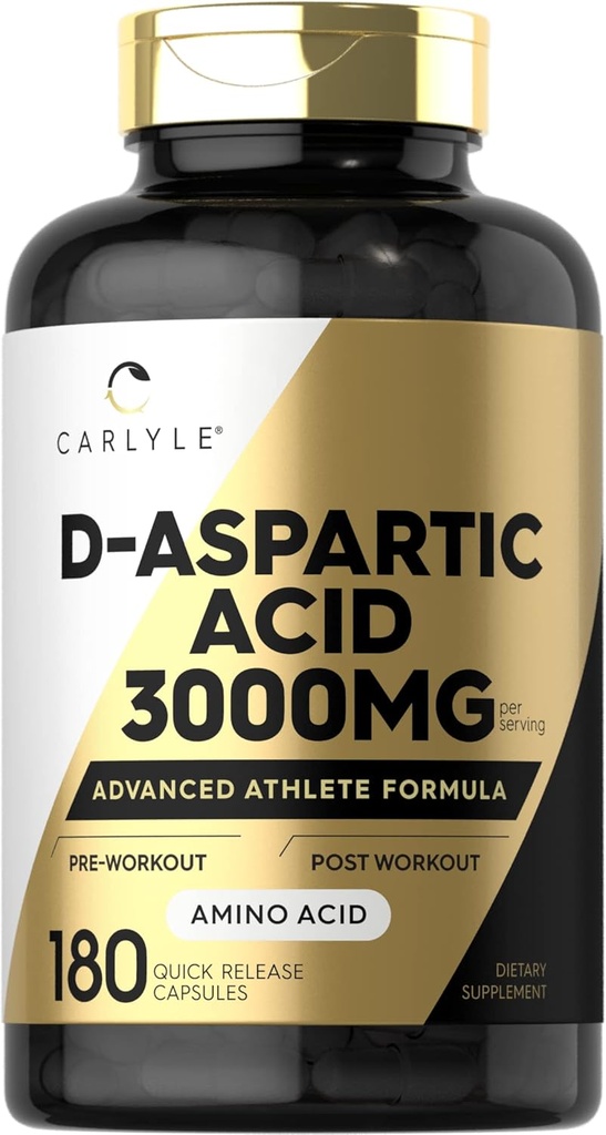 Carlyle D Aspartasyre Supplement for mænd og kvinder; 3000mg