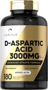 Carlyle D Aspartac Kapsler 3000mg • 124; 180 Tæl • 124; DAA Supplement for mænd og kvinder • 124; Advanced Atlete Formel • 124; Non- GMO & Gluten Free