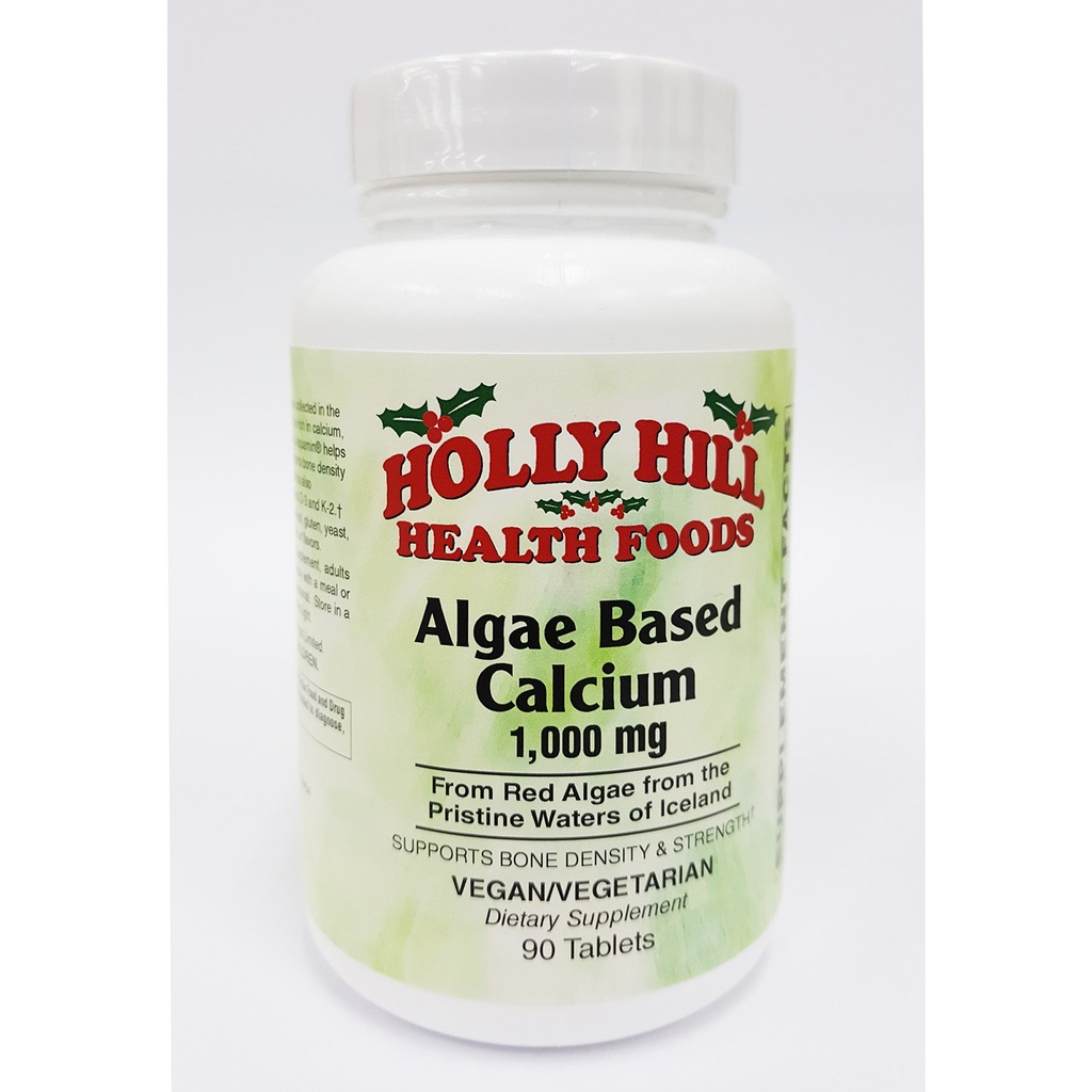 Holly Hill Health Foods Alger Based Calcium 1000 mg, 90 tabletter