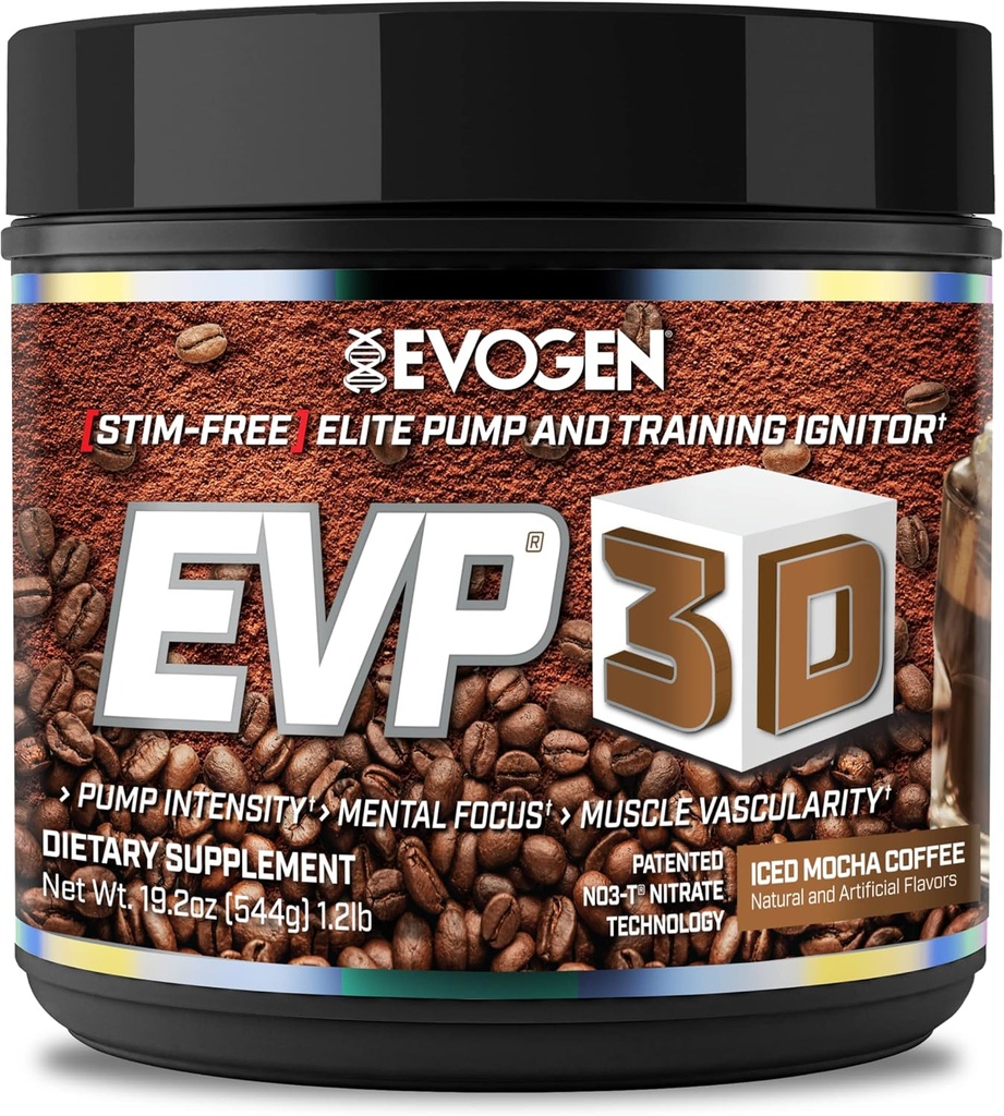 Evogen EVP 3D - Stim Free Pre Workout Powder til mænd & Kvinder
