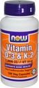 D3- og K-2-120-vitamin (pakke med 2)