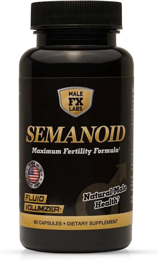 SEMANOID (60 Caps) Maksimal Fertilitet Formel og Semen Volumizer - Avancerede Fertilitet Ingredienser og Mand Prenatal Vitamin Blend, 1 Måned Supply