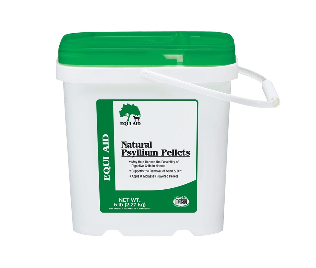 Farnam Equi Aid Natural Horse Psyllium Pellets Supplement for Heste, Understøtter Fjernelse af Sand & Dirt Fra Ventral Colon, 5 Pound, 16 Scoops