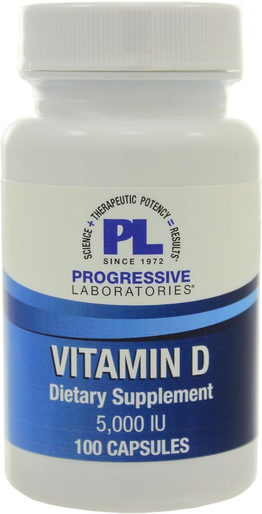 Progressive Labs D3- 5000 IE 100 kapsler