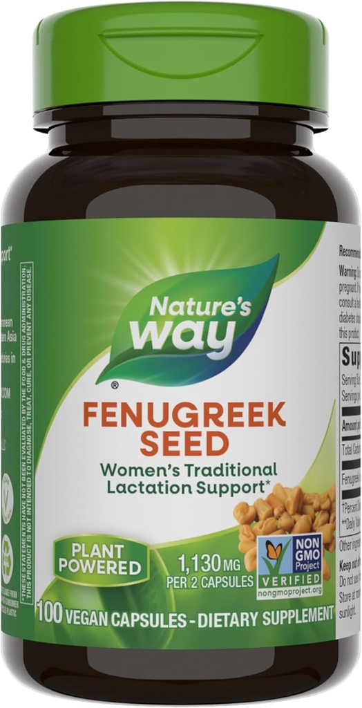Nature 's Way Fenugreek Seed, 610mg 100 kapsler