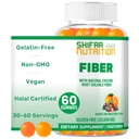 SHIFAA NUTRITION Halal & Gluten Free Fiber Gummies for Kids & Adults | 4g, 30-60 Servings | 60 Gummies | Improves Digestive Health, Immunity & Gut Health | Vegan Prebiotic | Non-GMO, Gelatin-Free
