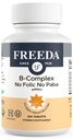 Freeda Vitamin B Complex Ingen folinsyre Ingen PABA - Super B Complex Kosher Vitamin Supplement med vitamin B1 Vitamin B2 vitamin B3 Vitamin B5 Vitamin B6 Vitamin B12 - Vit B Complex B for kvinder og mænd (100 Ct)
